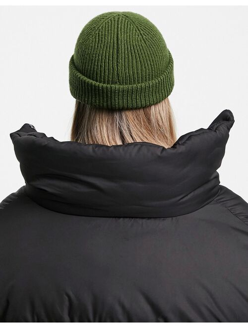 COLLUSION Unisex fisherman beanie with logo in green
