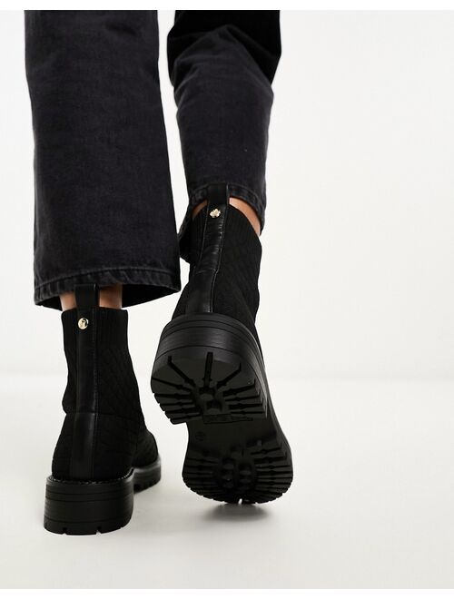 River Island quilted sock boots in black