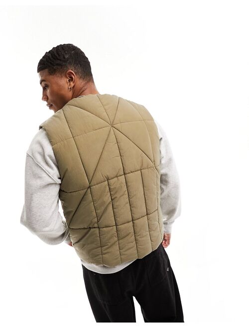 River Island padded vest in light stone