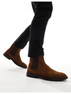 Suede Chelsea Boot In Brown