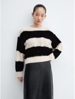 Women's Contrasting Stripes Sweater