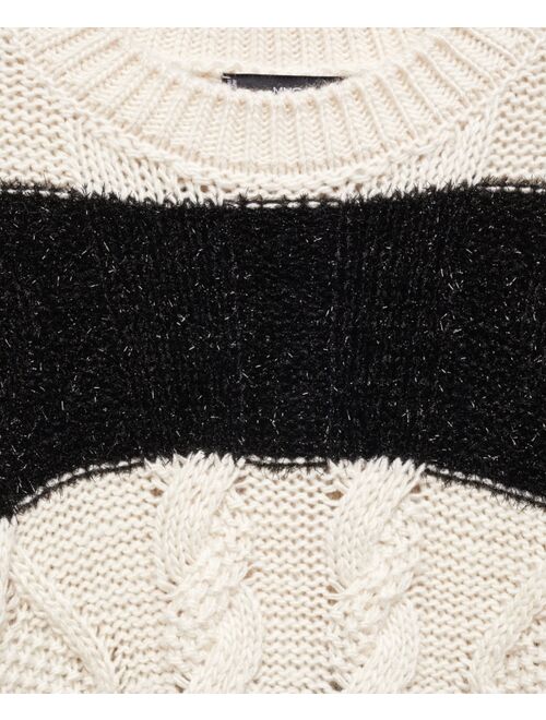 MANGO Women's Contrasting Stripes Sweater