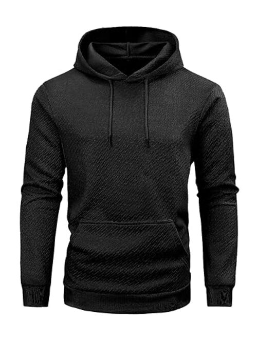 SAVKOOV Men's Loose Fit Hoodies Lightweight Pullover Casual Sweatshirts