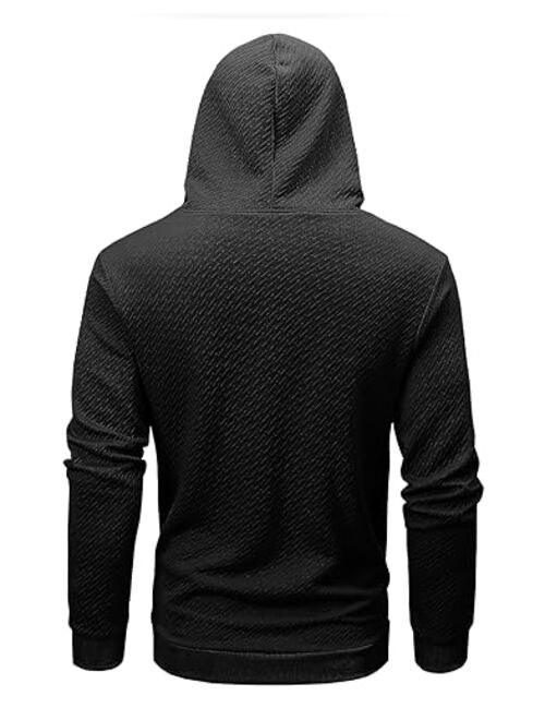 SAVKOOV Men's Loose Fit Hoodies Lightweight Pullover Casual Sweatshirts