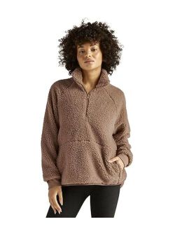 Take Flight Sherpa Pullover for Women - Polyester Fabric - Faux Fur Construction - Straight Hem