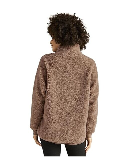 Beyond Yoga Take Flight Sherpa Pullover for Women - Polyester Fabric - Faux Fur Construction - Straight Hem