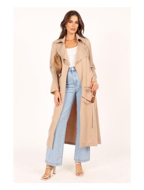 Petal & Pup PETAL AND PUP Womens Robyn Tie Front Trench Coat