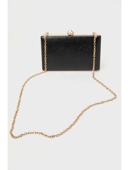 urban expressions Stylish Addition Black Snake-Embossed Clutch