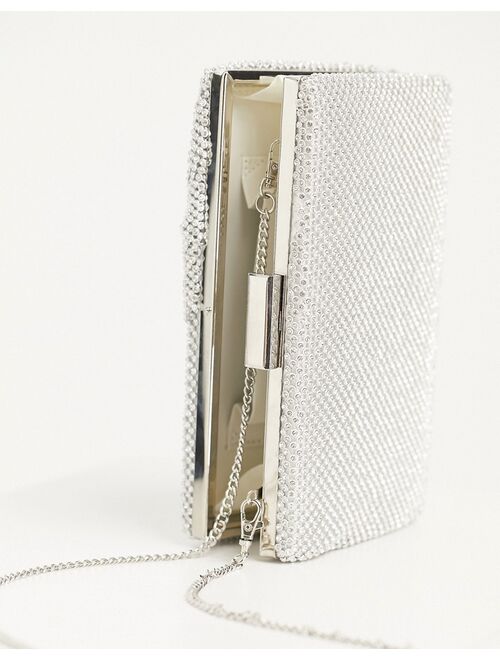 Ever New Bridal exclusive twisted bow clutch in diamante