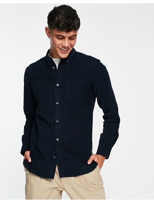 French Connection long sleeve cord shirt in navy