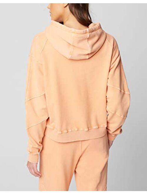 [BLANKNYC] womens Luxury Clothing Acid Wash French Terry Hooded Sweatshirt, Comfortable & Stylish Sweater