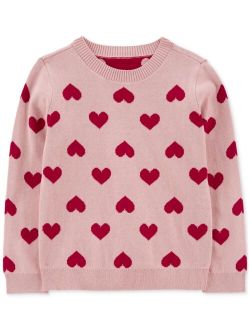 Big Girls Cotton Hearts Sweater