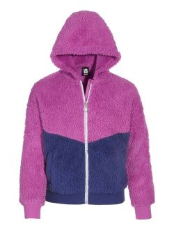 ID Ideology Big Girls Colorblocked Faux-Sherpa Zip Jacket, Created for Macy's
