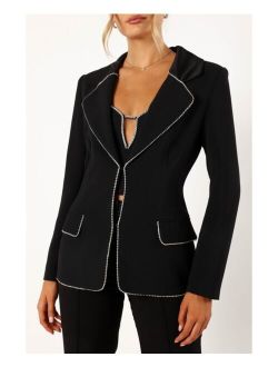 PETAL AND PUP Women's Shiloh Crystal Embellished Blazer