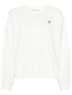 TWINSET logo-plaque cotton sweatshirt