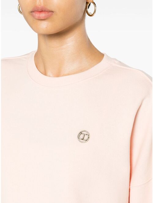 TWINSET logo-plaque cotton sweatshirt