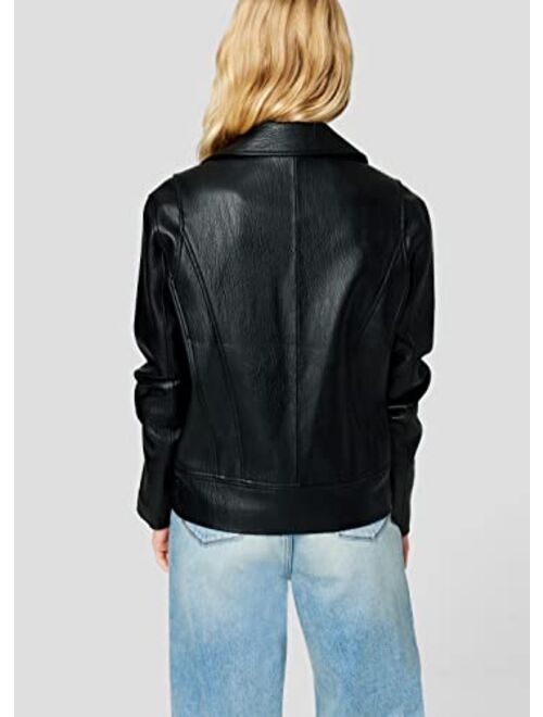 [BLANKNYC] Womens Luxury Clothing Vegan Leather Moto Jacket, Comfortable & Stylish Coat