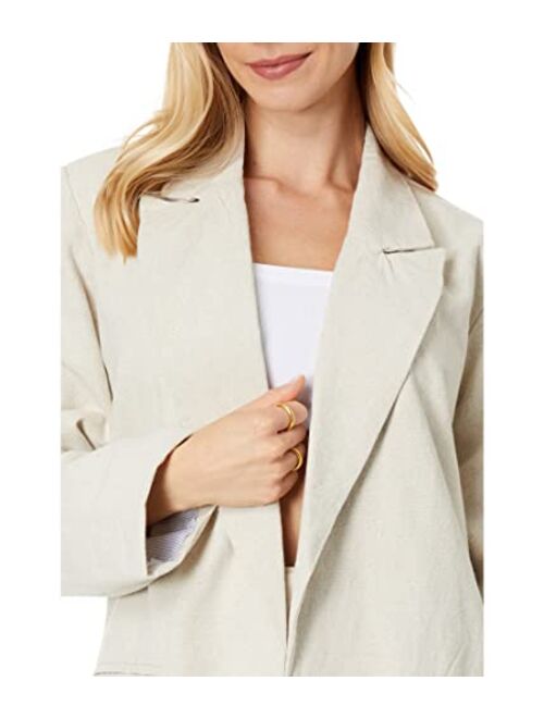 [BLANKNYC] Womens Luxury Clothing Oversized Blazzer with Pockets, Comfortable & Stylish Coat