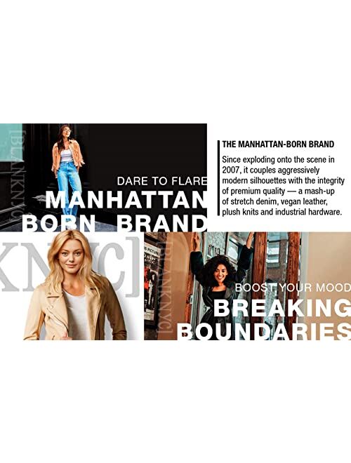 [BLANKNYC] Womens Luxury Clothing Semi Fitted Vegan Leather Motorcycle Jacket