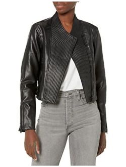[BLANKNYC] Womens Quilted Detail Moto Jacket