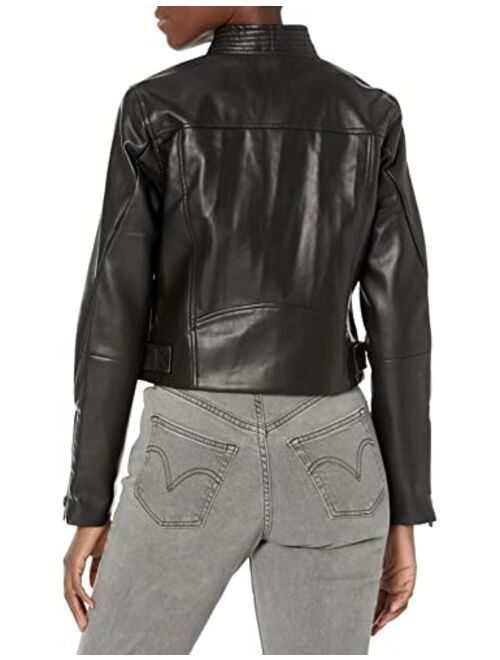 [BLANKNYC] Womens Quilted Detail Moto Jacket