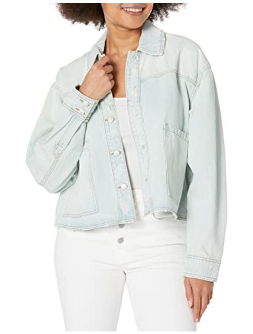[BLANKNYC] womens Luxury Clothing Denim Trucker Jacket, Comfortable & Stylish Coat