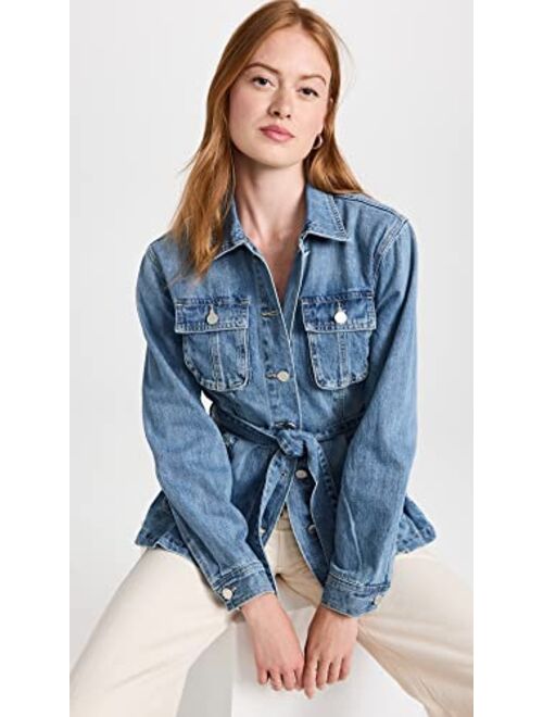 [BLANKNYC] Womens Long Denim Pleated Jacket