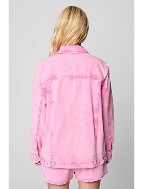 [BLANKNYC] Womens Luxury Clothing 100 Percent Cotton Jacket Shacket, Comfortable & Stylish