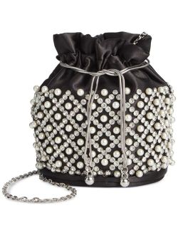 Drawstring Imitation Pearl Bucket Bag, Created for Macy's