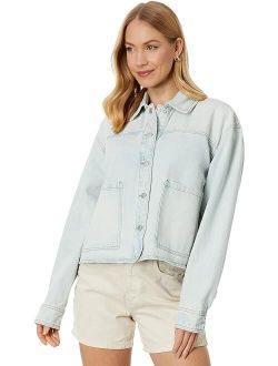 Blank NYC Cropped Denim Shirt Jacket in Pianom Solo