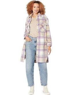 Blank NYC Long Plaid Shirt Jacket in Keep It Up