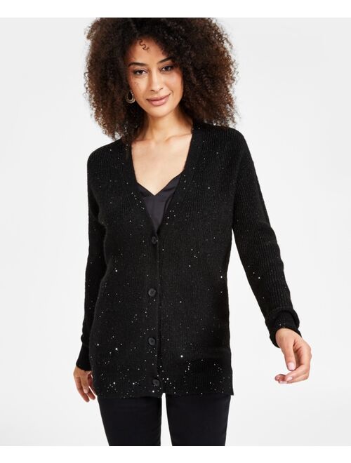 INC International Concepts I.N.C. International Concepts Women's Sequined Cardigan, Created for Macy's