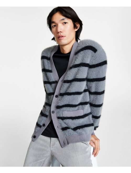 INC International Concepts I.N.C. International Concepts Men's Tyler Regular-Fit Striped Cardigan, Created for Macy's