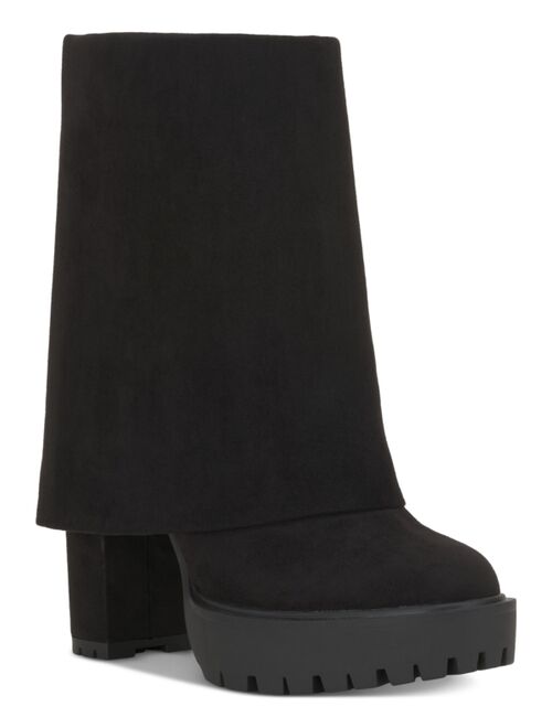 INC International Concepts I.N.C. International Concepts Women's Acelina Fold-Over Cuffed Dress Booties, Created for Macy's