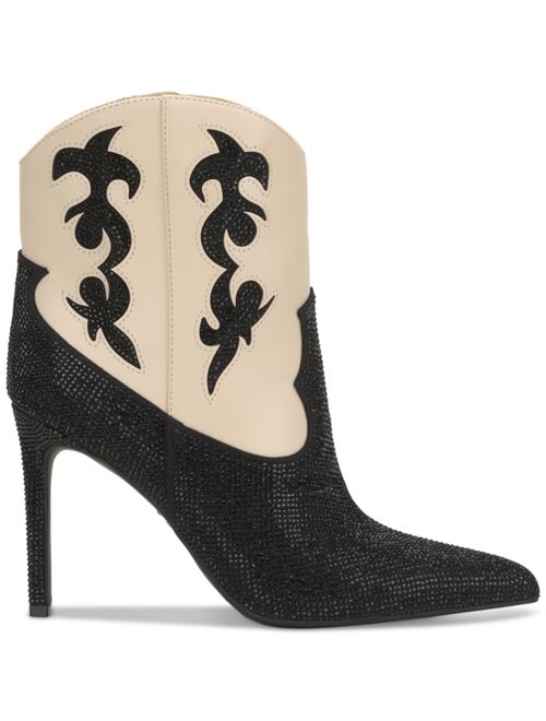 INC International Concepts I.N.C. International Concepts Women's Indigo Embellished Cowboy Booties, Created for Macy's