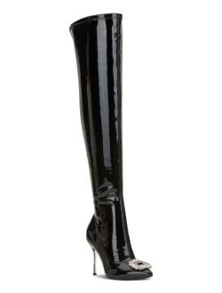 Women's Romina Embellished Pointed-Toe Over-The-Knee Boots, Created for Macy's