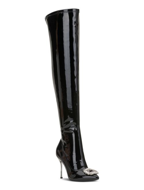 INC International Concepts I.N.C. International Concepts Women's Romina Embellished Pointed-Toe Over-The-Knee Boots, Created for Macy's
