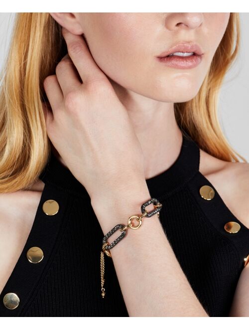 INC International Concepts I.N.C. International Concepts Two-Tone Mixed-Metal Link Bracelet, Created for Macy's