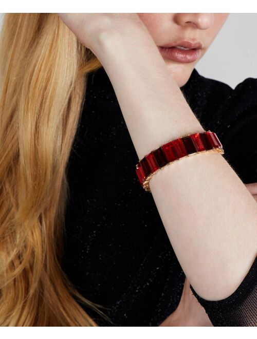 INC International Concepts I.N.C. International Concepts Gold-Tone Crystal Stretch Bracelet, Created for Macy's