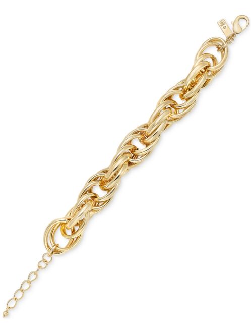 INC International Concepts I.N.C. International Concepts Gold-Tone Twisted Chain Link Bracelet, Created for Macy's