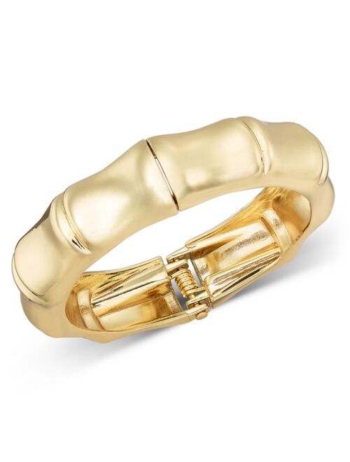 INC International Concepts I.N.C. International Concepts Gold-Tone Textured Bangle Bracelet, Created for Macy's