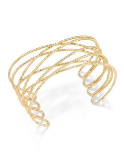 Gold-Tone Crisscross Cuff Bracelet, Created for Macy's