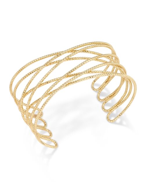 INC International Concepts I.N.C. International Concepts Gold-Tone Crisscross Cuff Bracelet, Created for Macy's