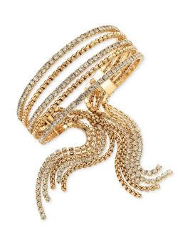 Crystal & Chain Fringe Multi-Row Statement Cuff Bracelet, Created for Macy's