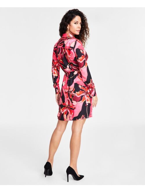 INC International Concepts I.N.C. International Concepts Petite Printed Faux-Wrap Dress, Created for Macy's
