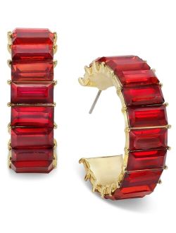 Gold-Tone Crystal Huggie Earrings, Created for Macy's