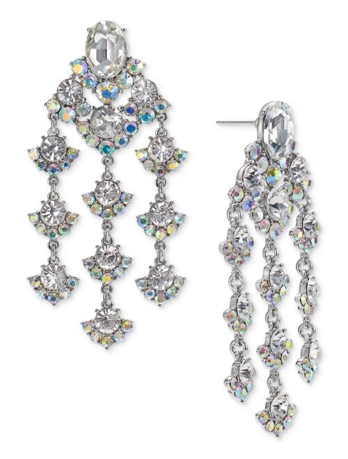 INC International Concepts I.N.C. International Concepts Silver-Tone Chandelier Crystal Earrings, Created for Macy's