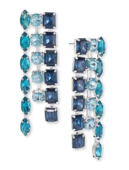 INC International Concepts I.N.C. International Concepts Mixed-Metal Crystal Linear Earrings, Created for Macy's