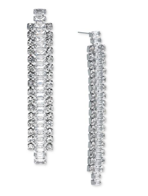 INC International Concepts I.N.C. International Concepts Crystal Linear Earrings, Created for Macy's