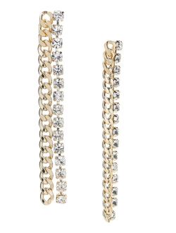 Crystal Chain Linear Earrings, Created for Macy's